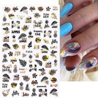 ELLEA NAIL TROPİKAL YAPRAK DESENLI TIRNAK STICKER