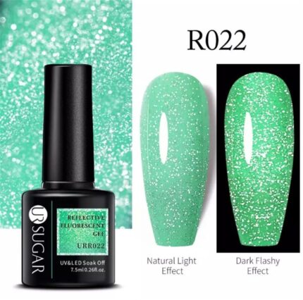 UR SUGAR REFLECTİVE FLUORESCENT GEL 7,5 ML KARANLIKTA PARLAYAN SIMLI KALICI OJE R022